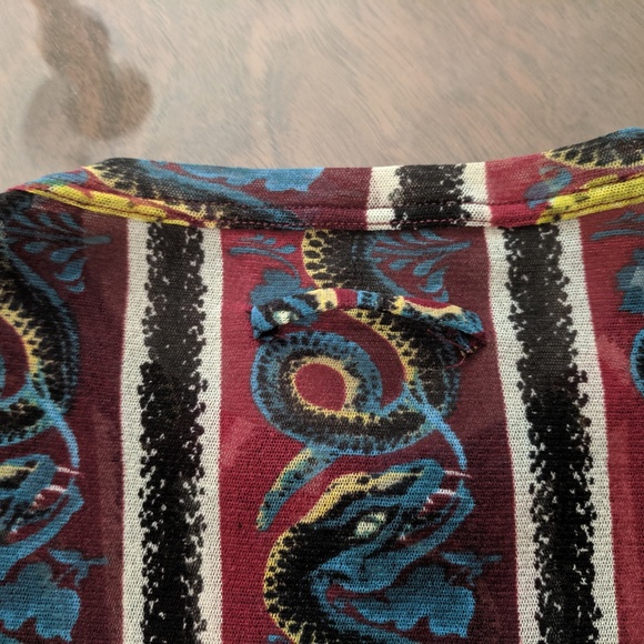 90s Jean Paul Gaultier Snakes Sheer Mesh Club.... - Picture 6 of 14